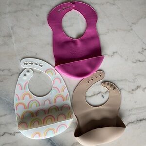 3 pack Silicon Bibs